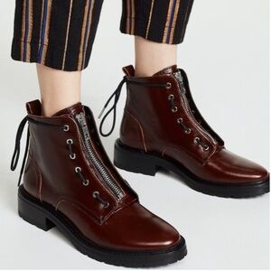 Rag & Bone Cannon Boot in Merlot Sz 38